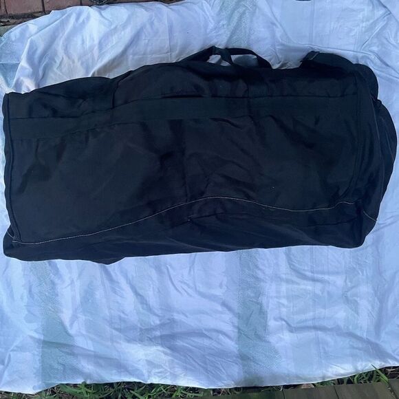 LANDS' END Black Square BIG DUFFLE TRAVEL BAG 30"  monogram - Picture 9 of 13